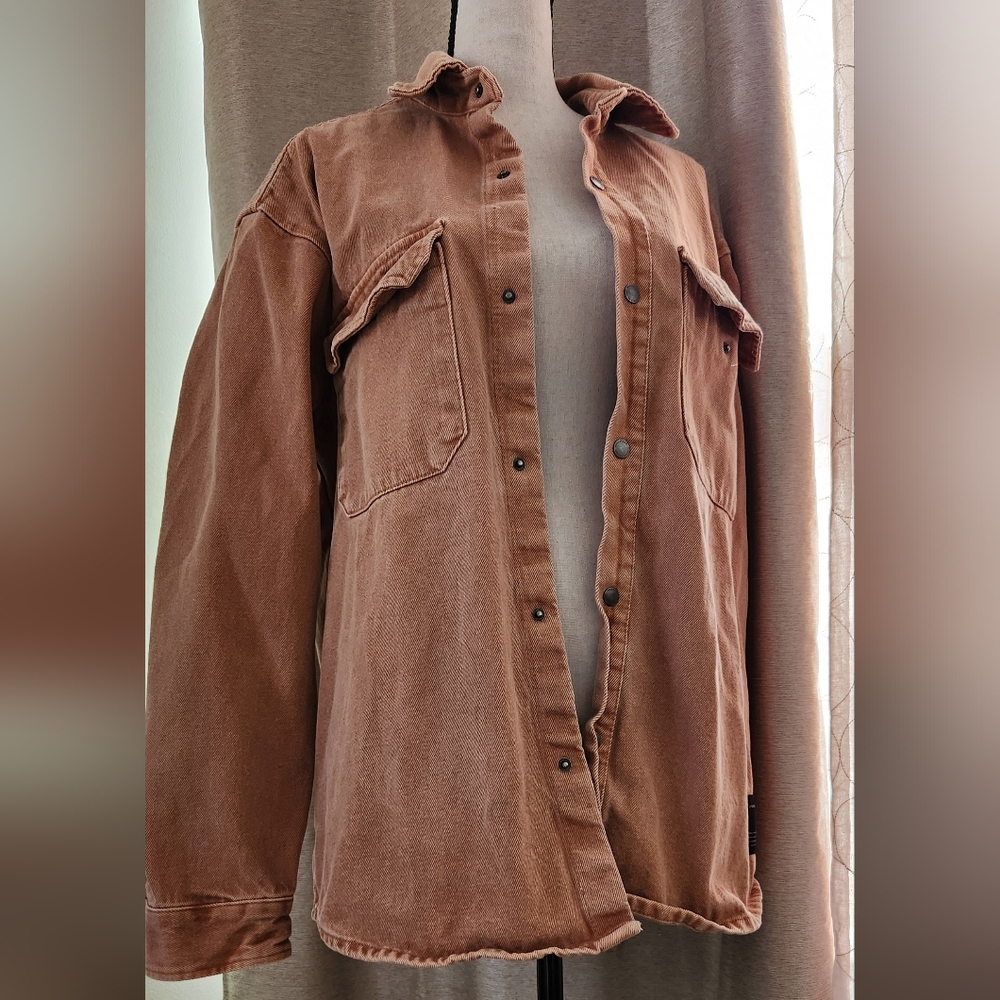 Pull&Bear Rusted Orange Jeans Shacket